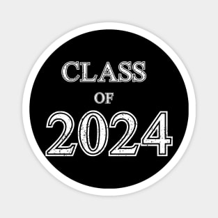 Class Of 2024. Graduation Or First Day Of School. Vintage Magnet